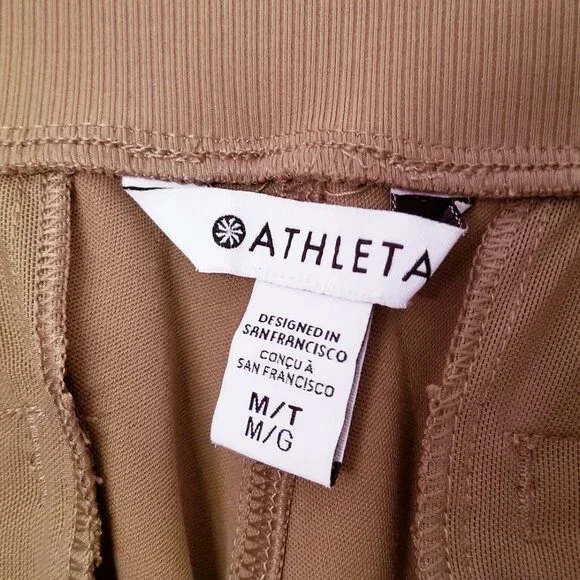 Athleta Venice High Rise Jogger Pants Rustic Beige Brown M Tall $98 Athleisure - Picture 10 of 14